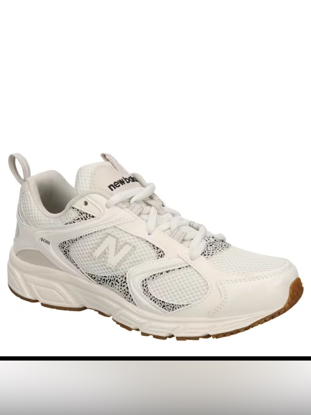 New Balance 408 Women's Running Low Top Training Shoes White/Leopard Sz 11.5 NWB